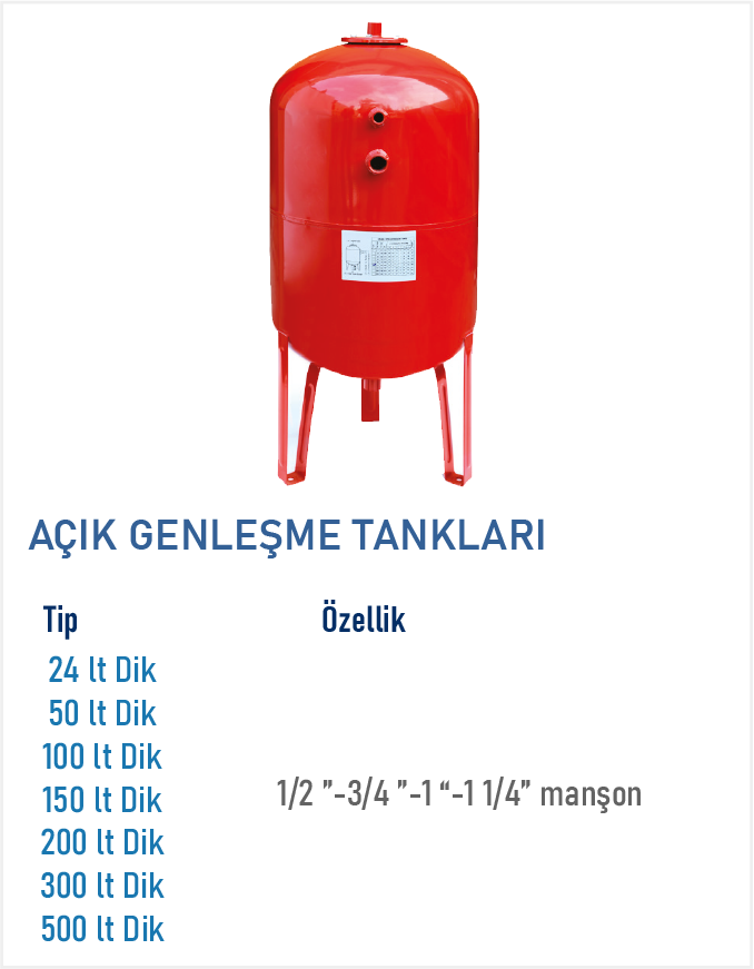 Açık Genleşme Tankları